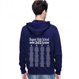 Leavers Hoodie Classic Name List 23 Design Stars & Stripes Hoodie